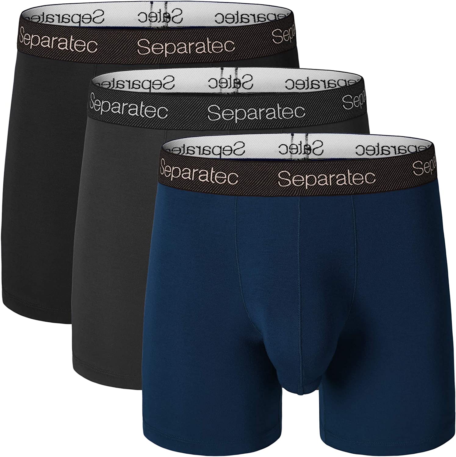 Separatec Men's 3 Pack Micro Modal Separate Pouches Comfort Fit Boxer Briefs - Image 9